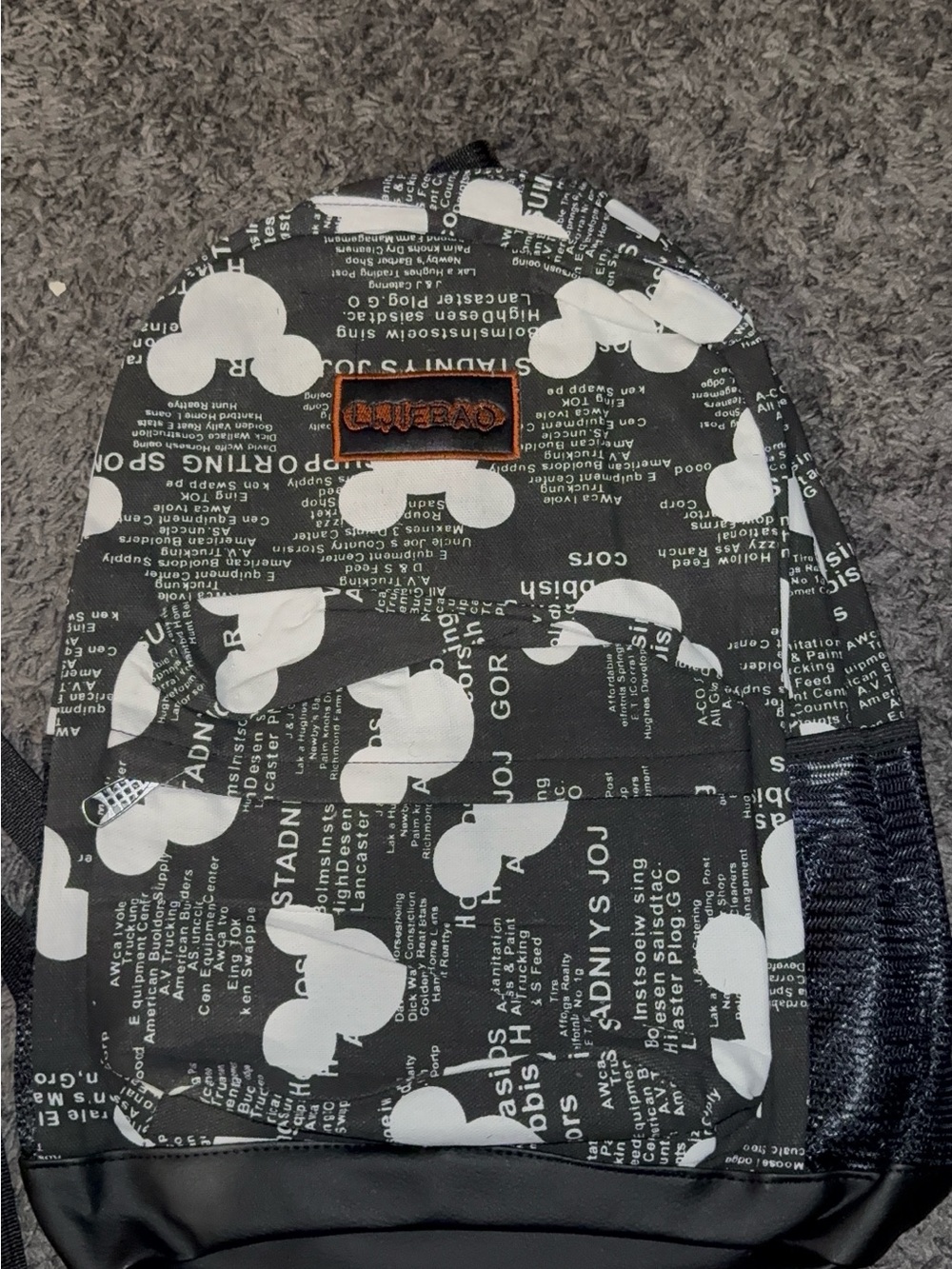 Minnie Mouse all black with white